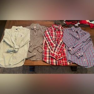 LOT of (4) boys size 8 dress button up shirts. Like new.